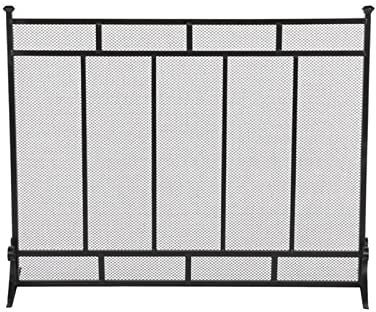 SERUMY Pare-étincelles Écran de cheminée Grille Verticale Grille de Fer décorative Ensemble d'écran de cheminée Grand Couvercle de cheminée Solide Pare-feu