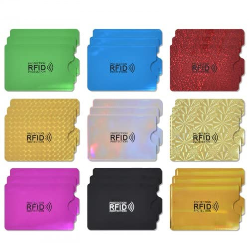 Zimoer 27 Custodie Blocco Rfid E Nfc, Blocco Rfid, Proteggi Carte Di Credito Contactless, Protezione Carte Di Credito, Rfid Protection Card, Protezione Rfid, Protezione Per Carta Di Credito