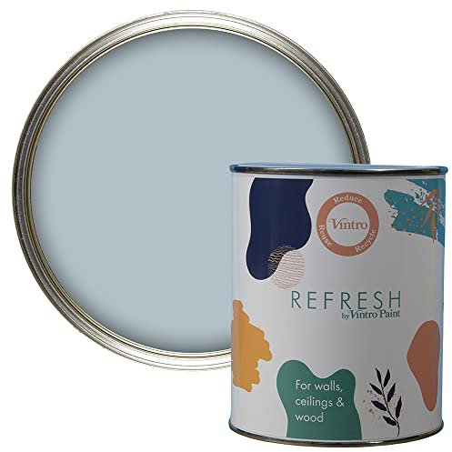 Vintro Paint Refresh Grey Matt Finish for Furniture, Walls, or Wood, Interior Use -1 Litre (Pewter Grey)