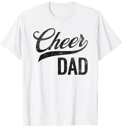 Cheer Dad White Cheerleading Matching Family T-Shirt