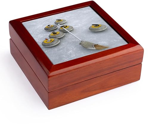 3dRose Curling Stones, Idaburn Dam, South Island, New Zealand-AU02 DWA4682 - David Wall Jewelry Box 7 x 7 inch with 4 inch tile