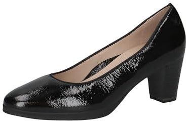 CAPRICE Damen Pumps aus Leder Elegant, Schwarz (Black Naplak), 39 EU