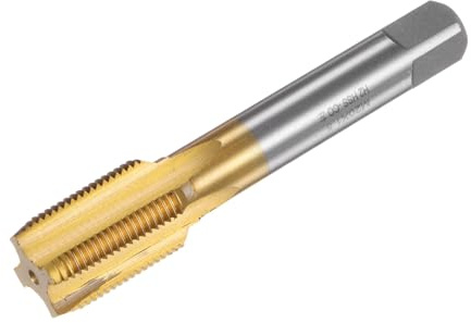 QUARKZMAN Machos de Roscar de Flauta Recta, M20 x 1.5 Métrico Mano Izquierda Recubierto de Titanio M35 Acero de Alta Velocidad para Tornillos de Rosca de Fresado de Máquinas