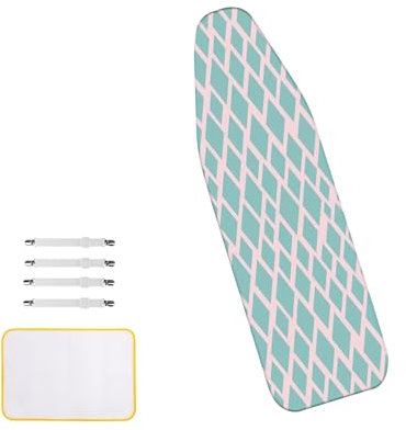 BLEDD 148 x 58 cm/XL, copriasse da stiro, adatto per asse da stiro ricondizionato, con cuscinetto anti-bruciatura per una facile stiratura, copertura per asse da stiro oversize