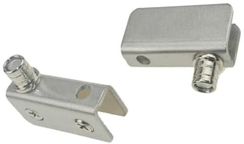 Glastürscharnier, Badezimmerklemme, Drehscharniere, 6 x 2 x Edelstahl-Türscharnierklemmen, Glasklammern, geeignet for 12 mm Glastürschränke