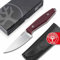 Böker SOLINGEN® Daily Knives AK1 Droppoint Richlite Redstone - Pfadfinder Fahrten-Messer 42a konform mit RWL 34 Klinge - EDC Taschenmesser feststehend mit Leder-Scheide & Ulti-Clip - Made in Germany