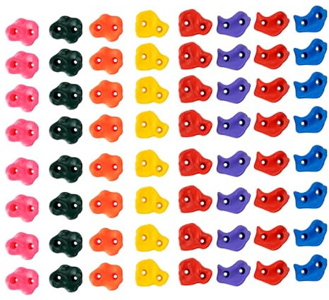 VEVOR 72 prese da arrampicata maniglia da arrampicata per parete di arrampicata multicolore e di dimensioni multiple, staffe da parete con materiali di montaggio, per bambini adulti, parco giochi