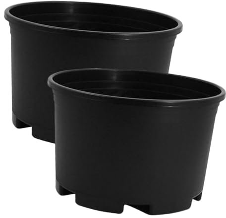 Milisten 2piezas Maceta De Plástico Grande con Drenaje Maceta Redonda para Jardinería para Orquídeas y Plantas De Interior