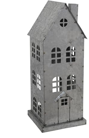 Laterne ZINKHAUS grau aus Metall H38cm Lichthaus Dekohaus - Gross