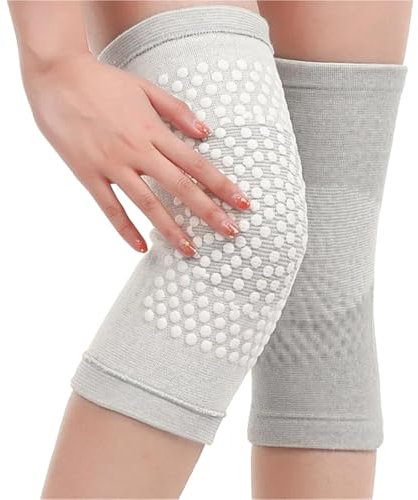 LSNNMU Warm Knee Pads Men Women Knee Warmer Winter Warm Thermal Knee Pads Support Brace Cycling Ski Running Knee Compression Sleeve For Cycling(Gray,L)