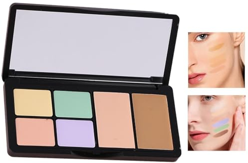 Corrective Concealer Palette - Waterproof Makeup Palette, Contour Concealer Palette | Contour and Concealer Set, 6-Colour Concealer Foundation Set, Cream Brightening Concealer Palette for F