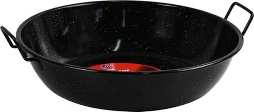 LAVV HOUSEWARES LTD Large Non Stick Black Enamel Kadai Wok with Handles 36cm