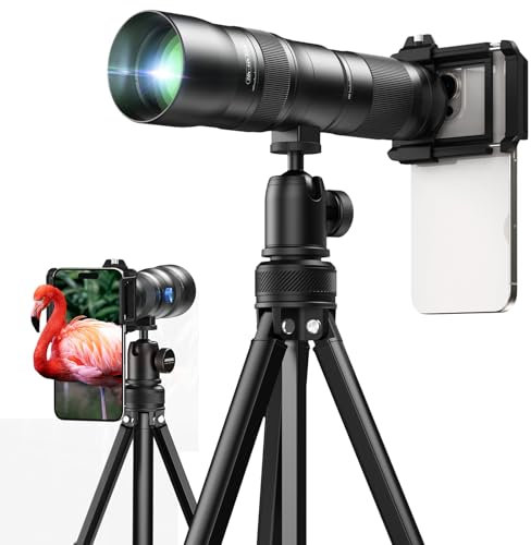 APEXEL 20-60X Professionelles Spektiv für Vogelbeobachtung mit Smartphone-Adapter - 480-1440mm Äquivalent, kompaktes Telezoom