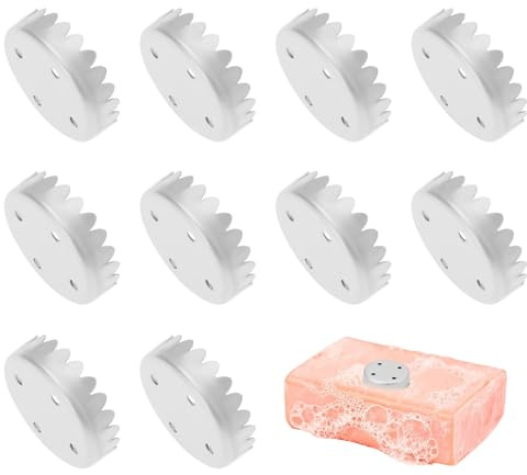 10PCS Soap Holder Caps 4 Holes Metal Replacement Capsules for Soap Holder for Soap Dish Universal Solid Soap 22x6mm