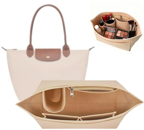 Organizer für Longchamp Tasche,Filz Taschenorganizer mit Mehreren Taschen,L