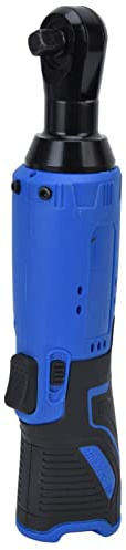 QWUUYEC Cle Electrique Cliquet, Clé Électrique à Anglais Droit Lithium Ion 12V, Mandrin 3/8 Pouces - Moteur Puisnt, Éclairage Intégré, Idéale Pour Espaces Restreints