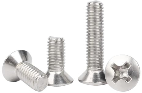 M2 M2.5 M3 M4 M5 M6 304 Stainless Steel Cross Recessed Raised Countersunk Head Half Oval Screw Bolt GB820 DIN966(M4x12(50pcs))