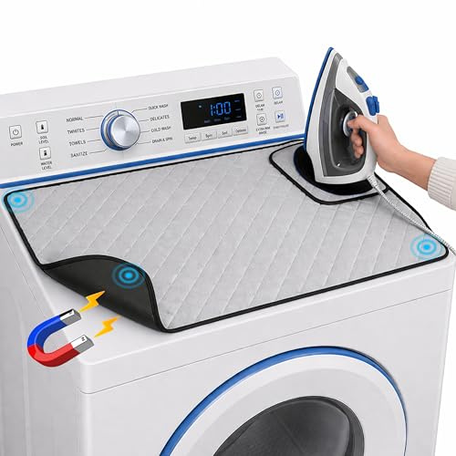 Handy Laundry Magnetic Ironing Mat, Change Any Flat Surface into an Ironing Board, Silicone Slip Resistant Iron Rest to Safely Place Your Hot Iron, Easy to Take Along When Traveling, (19 x 28 Inches)