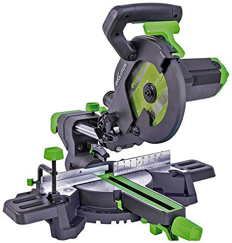 Scie à onglet coulissante 210 mm 230 V, longueur de la lame 210 mm, puissance d'entrée 1,2 kW, type de prise britannique, type de scie à onglet, tension d'alimentation V AC 230 V, profondeur de coupe