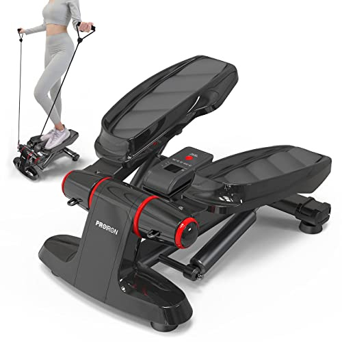 PROIRON Swing Stepper für Zuhause - 120kg Mit Display für Bein und Po-Training, Mini Twister Cardi - Verschleißfreie Hydraulik-Zylinder - Ohne Lärm