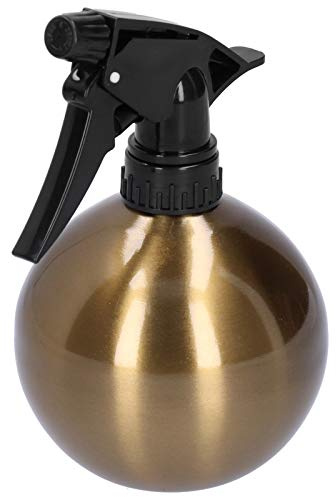 Plant Mister, botella de spray de acero inoxidable de 500 ml, rociador de plantas de interior de nebulización ligera, boquilla de metal ajustable, efecto de atomización lineal, ventana (oro)