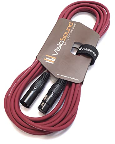 Premium Microphone Lead Male XLR to Female XLR Balanced Cable (Purple, 6m)
