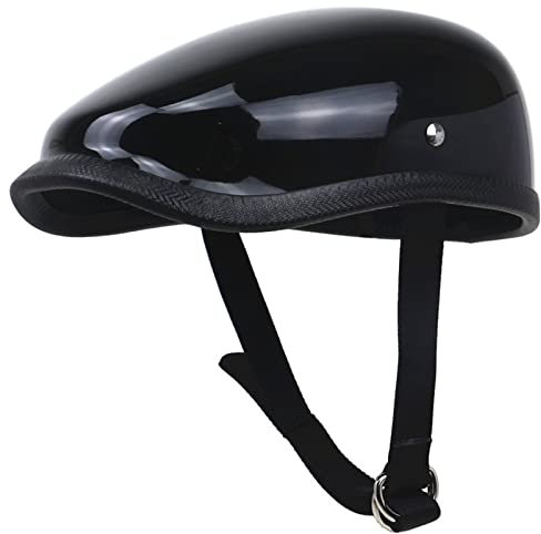 Vintage Jet Caschi, Casco Scodella Motorino DOT ECE Omologato, Aperto Faccia Casco Uomo Donna, Casco Mezzo Moto, Mezzo Elmetto da Moto retrò Motorino Caschi(FRP) (Color : A, Size : XL=(61-62cm))