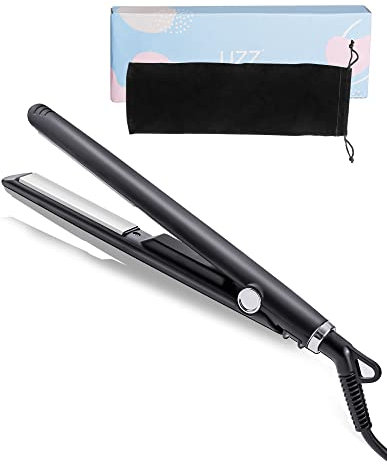 ZITFRI Mini Straighteners for Short Hair Ceramic Mini Hair Straightener Travel Straighteners 15 Seconds Heat Up for Quick& Easy Styling, Small Hair Straighteners Flat Iron Hair Straightener with Pouch