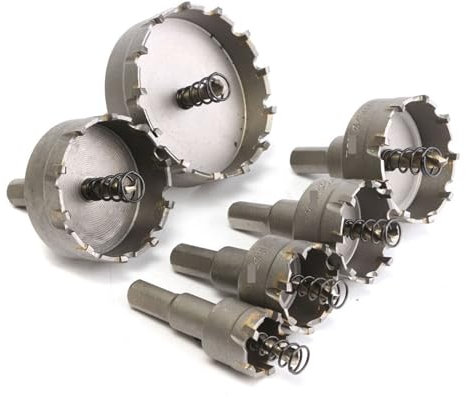 6 Stücke 22-65mm HSS Lochsägen-Set Hartmetallspitze TCT Metallschneider Kernbohrer Lochsäge Legierung Edelstahl Bohren Metallbearbeitung