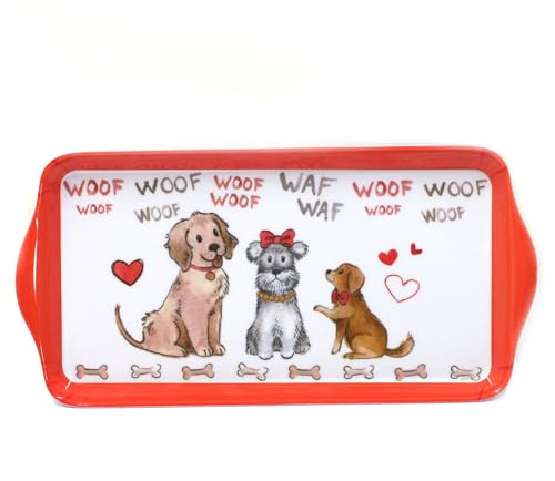 Plateau en Mélaminé avec Motifs Chiens 30.5 cm
