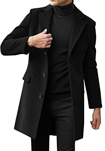 Män plus storlek vinterrock med slag långärmad vadderad läderjacka vintage tjock rock fårskinnsjacka herr kort kappa vinter, svart, 4XL