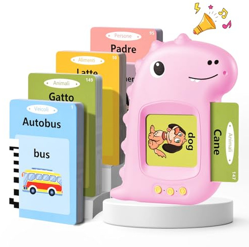 Schede Parlanti Flashcards 224 Bambini Regalo Giochi Autismo Montessori | Talking Flash Cards 3 4 5 6 Anni Schede Parlanti Giocattoli Educativi per Bambino Bambina Regali di Compleanno