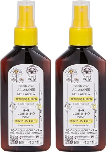 Camomila Intea - Lotion zum Aufhellen von blondem Haar - Alkoholfrei - Bio-Kamillenextrakt - 100 ML (Packung mit 2)