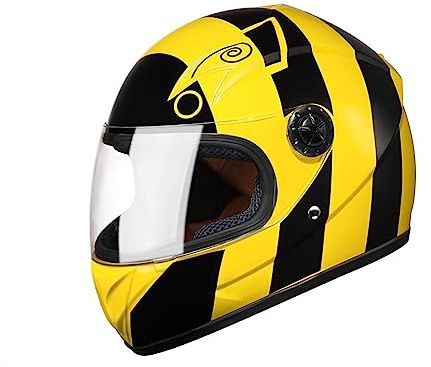 Casco Moto Integrale Per Bambini Integrale Casco Di Sicurezza Leggero Adatto Per Bambini Dai 2 Ai 10 Anni Adatto Per Motociclette Da Strada Moto Da Crociera Ciclomotori B,52-54cm