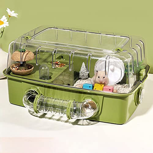 WYRMB Hamsterkäfige für syrische Hamster, Kleintierkäfig, Hamsterkäfig mit transparenten Wänden, Kleintierkäfig kann Haustiere rechtzeitig für Meerschweinchen, Meerschweinchen, Ratten beobachten