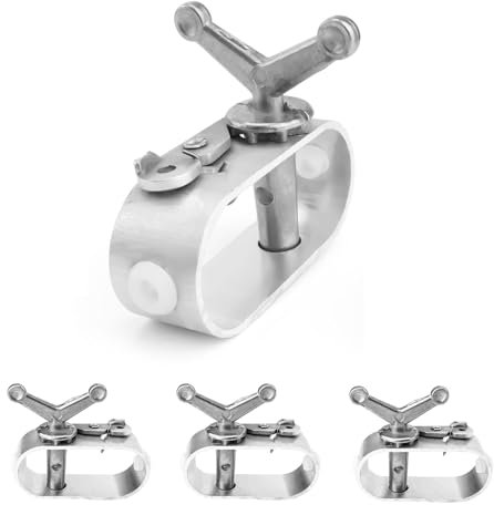 LWLWA Tendifilo per Recinzione, 4 Pezzis Tendifilo Lega Alluminio, Tiranti per Filo Acciaio Facile Usare, Corda Non Inclusa, per Coperture per Piscine, Tende per Teli Piscina