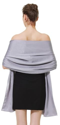 BEAUTELICATE Damen Stola Schal Damen Festlich Elegante Seide Satin Tücher Schultertuch mit Einzigartig Textur für Brautkleider Abendkleider Sommer Hochzeit