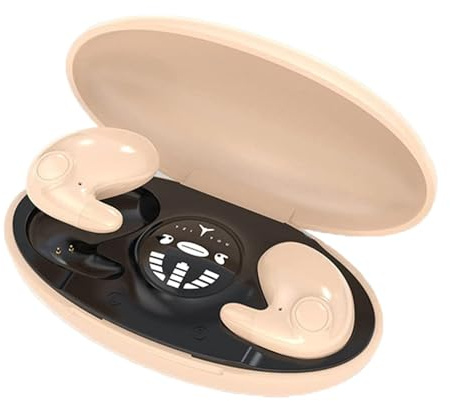Auriculares invisibles – Auriculares planos inalámbricos | Auriculares inalámbricos para invisibles | Auriculares para con micrófono, IPX5 impermeables, auriculares planos para ir al