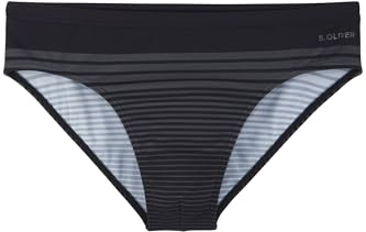 s.Oliver Herren Badeslip mit Streifenmuster in schwarz-grau