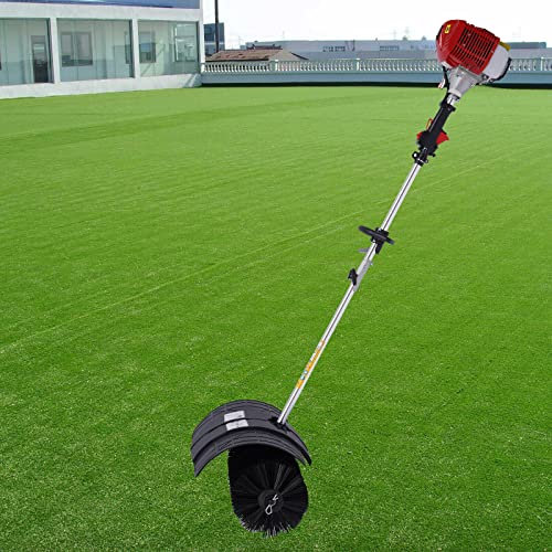 Handheld Sweeper,Broom Driveway Weeder,Air Cooled Gas Powered Brush,Artificial Grass Sweeper,for Cleaning
