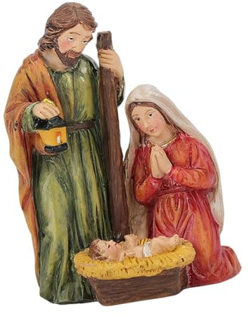 LfrXtra Heimtextilien, Krippe, Heilige Familie, Statue, Ornament für Weihnachten, Innenbereich, Tischdekoration und religiöses Verschenken
