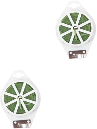 Toyvian 2 Piezas Corbatas Cable de Atadura Lazos de jardín Alambre de jardín Alambre para Atar Plantas Alambre de Amarre de Plantas Alambre de Planta de núcleo de Hierro Planchar Verde