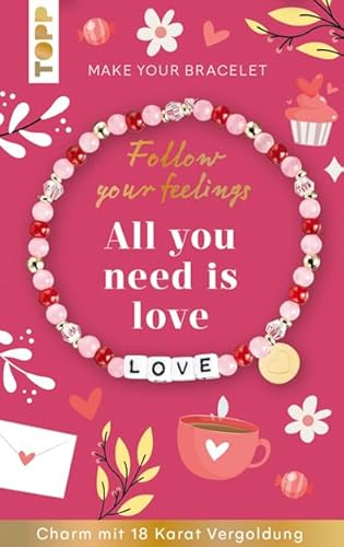 Follow your Feelings - Make your bracelet - Schmuckset Love VE, 10 Ex.: Anleitung und Material für ein Armband. Mit gestalteter Geschenkkarte