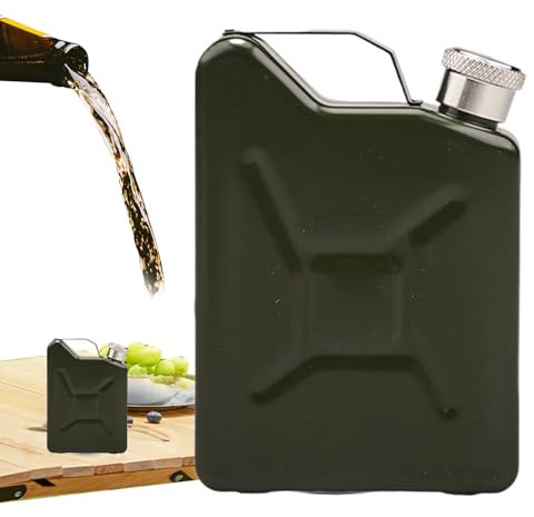Fogukier Flacon à Whisky - Flasque Camping 150ml - Contenant Whisky Étanche en Acier Inoxydable pour Camping Randonnée Aventure Extérieure Gym Quotidien Course Pique-nique