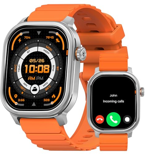 KOSPET Pulse Reloj Inteligente, AMOLED de 1,96 Ultraligero Smartwatch Deportivo Bluetooth Llamadas, Monitor de Ritmo Cardíaco/SPO₂/Sueño, 25 Días de Batería, IP68 Impermeable, 175 Modos Deportivos