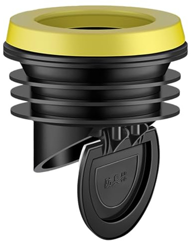 Clapet anti odeur pvc 100, joint de toilettes anti-odeur avec clapet anti-retour pour tuyaux en PVC de 100 à 110 mm noir Clapet anti-retour de drain préventeur de refoulement d'égout