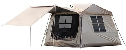 Fisketält tält med en knapptryckning tält 3-4 personer utomhus automatisk campingfamilj