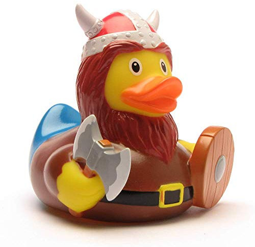 Vichingo uomo Paperella di gomma | Anatra di Gomma | Paperella da Bagno | Rubber Duck | Bathduck | Duckshop | L: 8,5 cm
