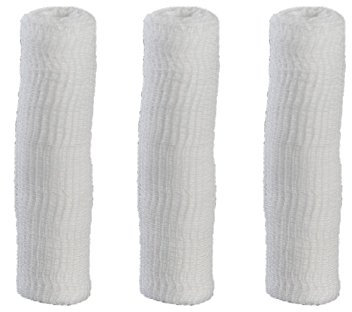 3 PZ BENDA DI GARZA ORLATA cm 10 x 5 m IDROFILA GARZATA - bende orlate