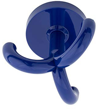 Gedotec Garderobenhaken Kinder Dreifachhaken Kunststoff RAL 5002 - ultramarin-blau | KITA | Unterbauhaken Decke mit 3-fach Aufhänger | MADE IN GERMANY | 10 Stück - Kleiderhaken drehbar zum Schrauben